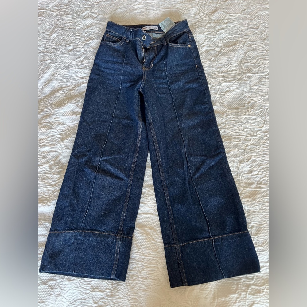 Zara Wide Leg Denim Jeans